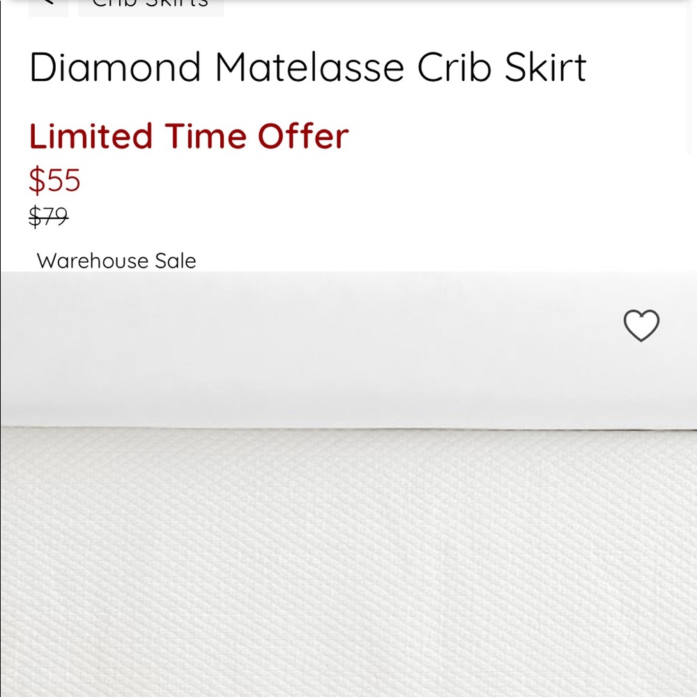 Pottery barn crib skirt
